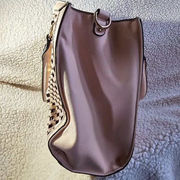 Marc New York by Andrew Marc Beige Satchel – Perforated Design, Logo Plate - Picture 3 of 9